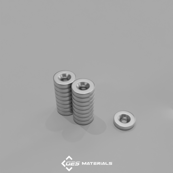 1/2" Dia x 0.136" ID x 1/8" Thi countersunk Ring Magnets | R822CS-P Magnet
