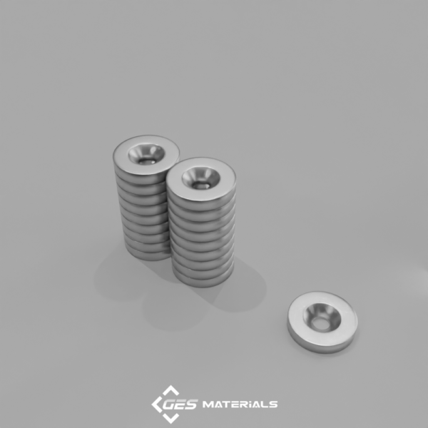 5/8 x 1/8 Inch Countersunk Ring Magnets | RA22CS-P Magnet