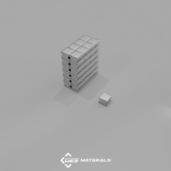 1/4 x 1/4 x 3/16 Inch Stepped Block Magnet | SB443-IN N42 Magnets
