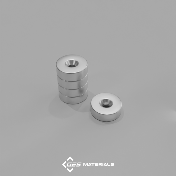 3/4 x 1/4 Inch Countersunk Ring Magnet (#8 screw) | RC24DCS N42 Magnets