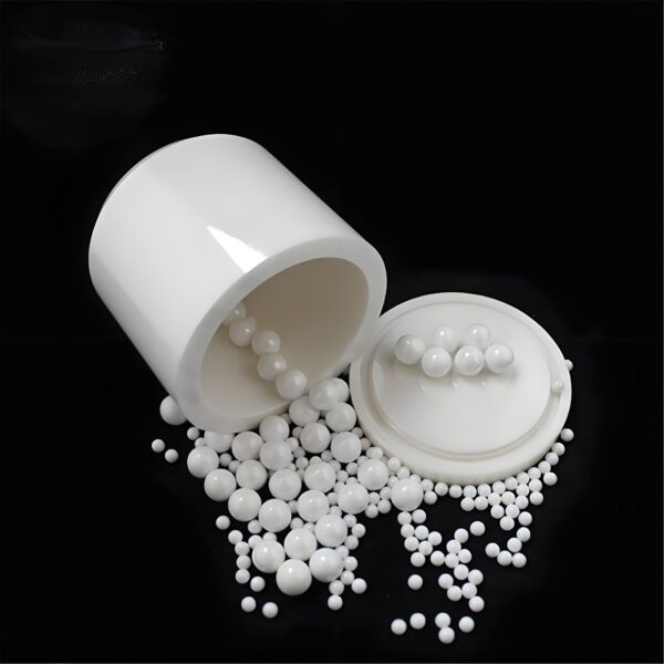 Yttria Stabilized Zirconia Jar with Lid | YSZ Jar with lid
